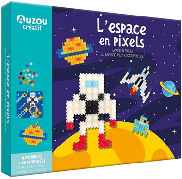 Couverture de L'espace en pixels. Space in pixels. El espacio hecho con pixeles
