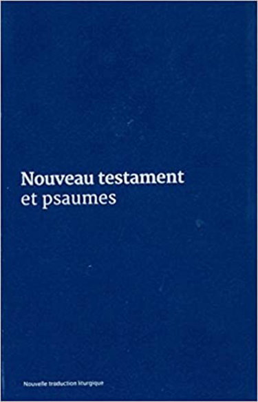 Couverture de Nouveau Testament et Psaumes : couverture vinyle bleue