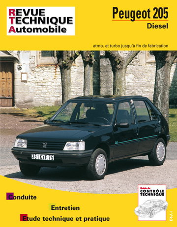 Couverture de Revue technique automobile, n° 456.7. Peugeot 205 diesel et TD 84-98