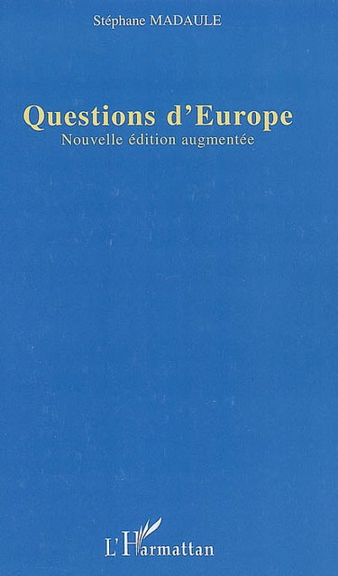 Couverture de Questions d'Europe