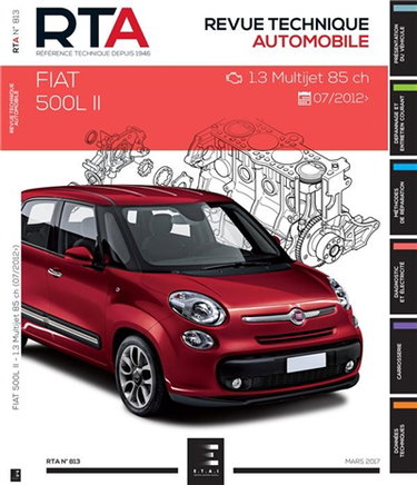 Couverture de Revue technique automobile, n° 813. Fiat 500L II : 1.3 Multijet 85 ch : 07-2012