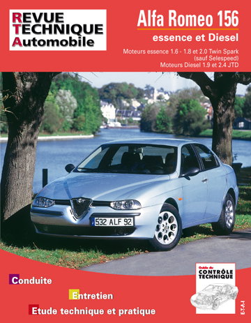 Couverture de Revue technique automobile, n° 627.1. Alfa Romeo 156 essence et diesel