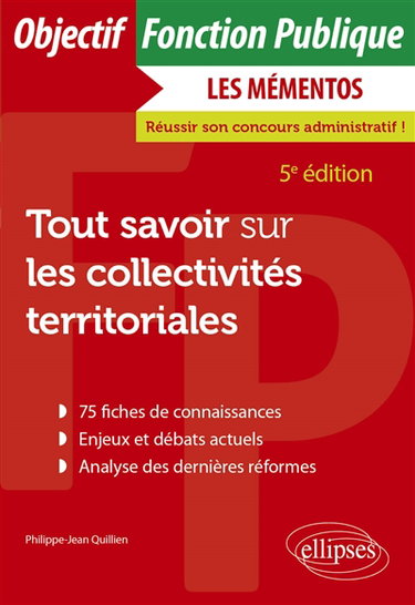 Couverture de Tout savoir sur les collectivités territoriales