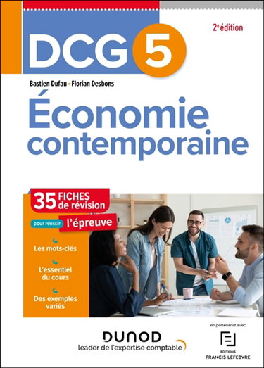 Couverture de DCG 5, économie contemporaine : 35 fiches de révision pour réussir l'épreuve