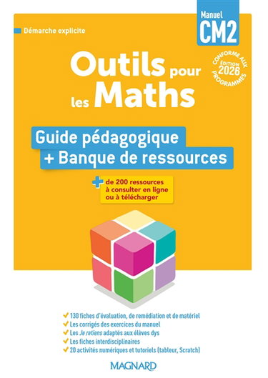 Couverture de Outils pour les maths, manuel CM2 : guide pédagogique + banque de ressources : conforme aux programmes