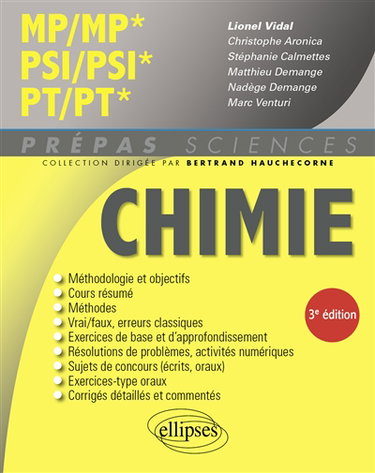 Couverture de Chimie MP, MP*, PSI, PSI*, PT, PT*
