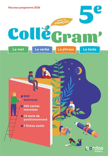Couverture de ColléGram' 5e, cahier de français : nouveau programme 2026