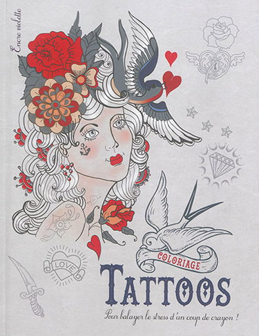 Couverture de Tattoos : coloriage : grand format