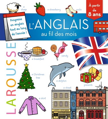 Couverture de L'anglais au fil des mois : progresse en anglais tout au long de l'année !