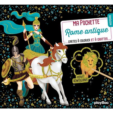 Couverture de Ma pochette Rome antique : cartes à colorier et à gratter