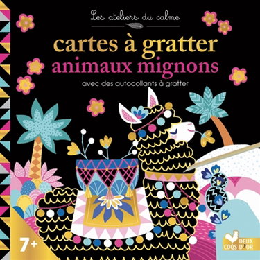 Couverture de Cartes à gratter animaux mignons : avec des autocollants à gratter