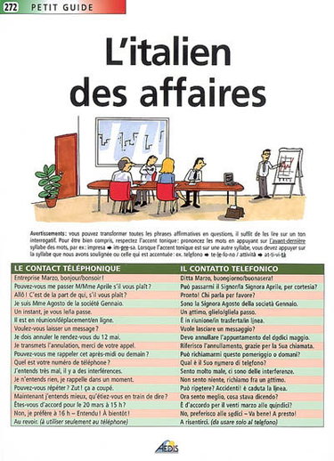 Couverture de L'italien des affaires