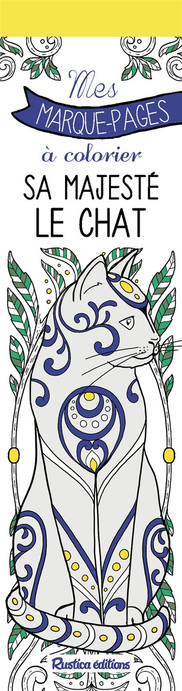 Couverture de Sa majesté le chat : mes marque-pages à colorier