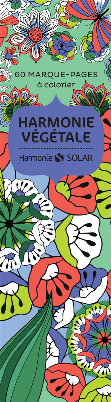 Couverture de Harmonie végétale : 60 marque-pages à colorier