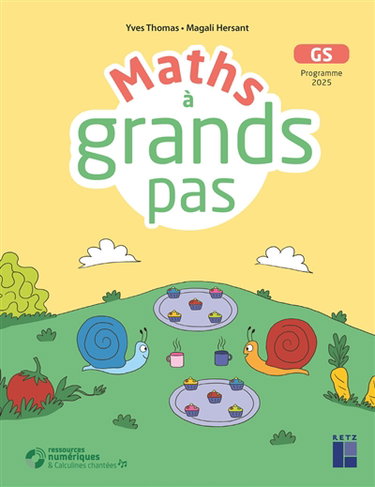 Couverture de Maths à grands pas pour les GS