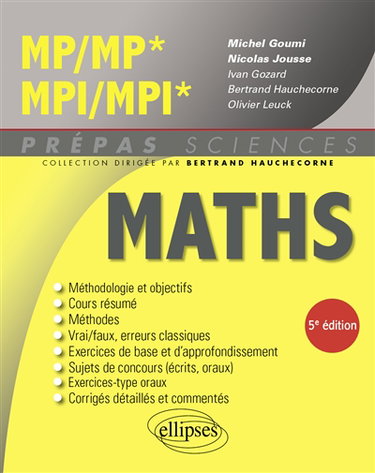 Couverture de Mathématiques MP, MP*, MPI, MPI*