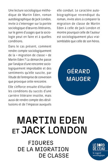 Couverture de Martin Eden et Jack London : figures de la migration de classe