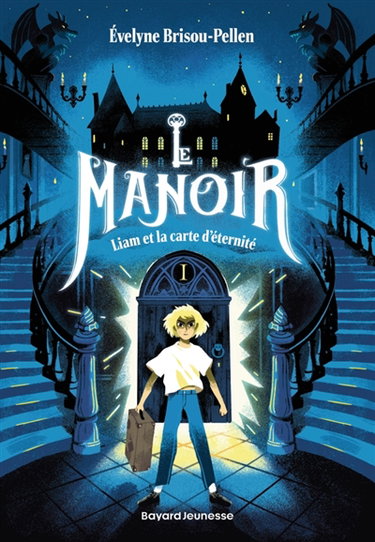 Couverture de Le manoir : saison 1. Vol. 1. Liam et la carte d'éternité par Evelyne Brisou-Pellen