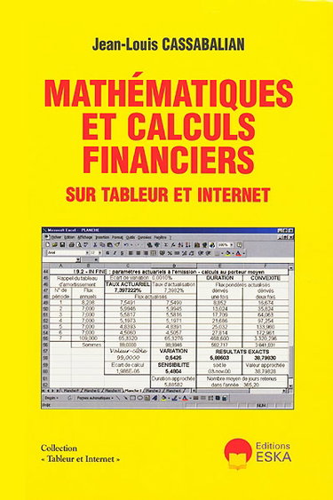Couverture de Mathématiques et calculs financiers sur tableur et Internet