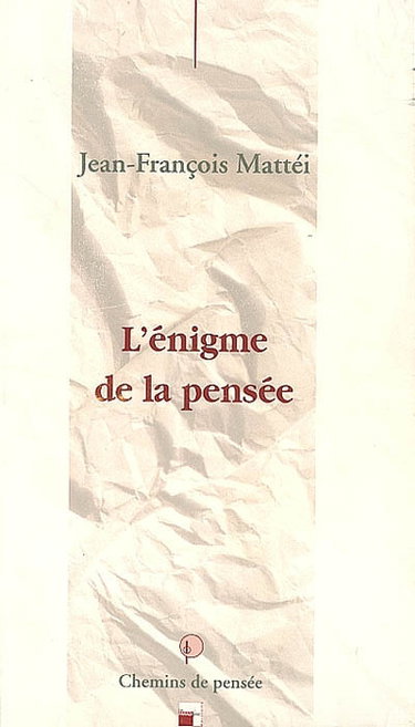 Couverture de L'énigme de la pensée