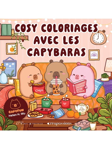 Couverture de Cosy coloriages avec les capybaras