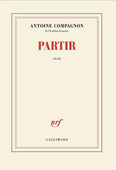 Couverture de Partir : récit