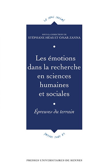 Couverture de Les émotions dans la recherche en sciences humaines et sociales : épreuves du terrain