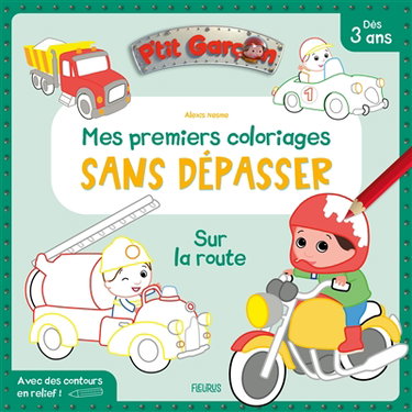 Couverture de Sur la route : mes premiers coloriages sans dépasser