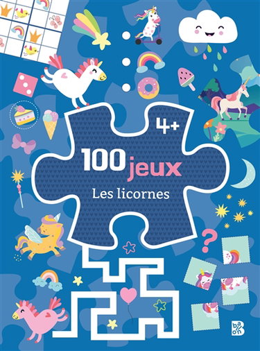 Couverture de 100 jeux : les licornes