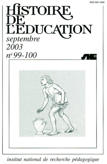 Couverture de Histoire de l'éducation, n° 99-100. Bibliographie de l'éducation française : titres parus au cours de l'année 2000 et suppléments des années antérieurs