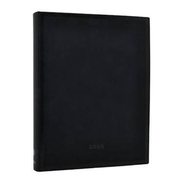 Couverture de 12 Mois Flexi 2026 Black Edition Bold Ultra Un Jour par Page