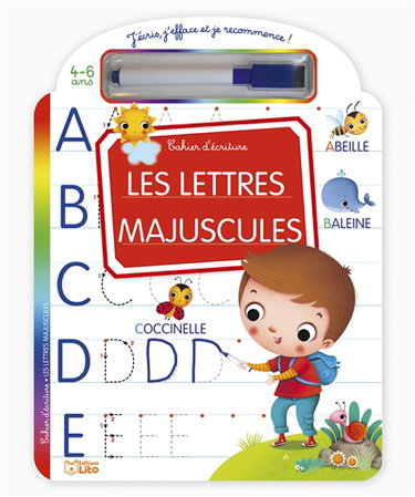 Couverture de Les lettres majuscules : cahier d'écriture