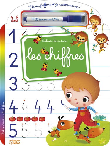 Couverture de Les chiffres : cahier d'écriture