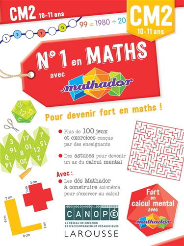Couverture de N°1 en maths avec Mathador CM2, 10-11 ans