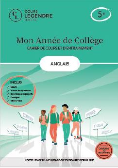 Couverture de Mon année de collège : anglais 5e : cahier de cours et d'entraînement par Martin .