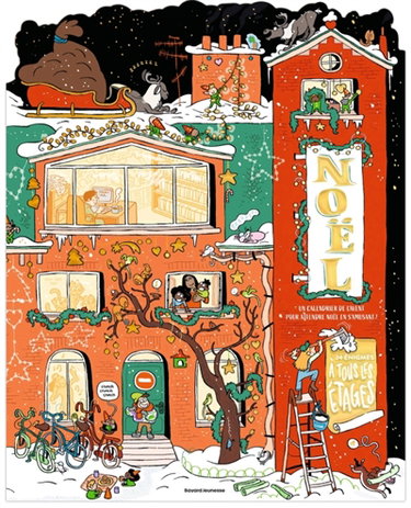 Couverture de 24 énigmes à tous les étages : un calendrier de l'Avent pour attendre Noël en s'amusant
