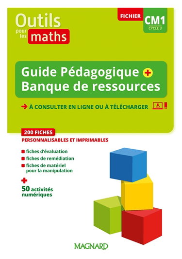 Couverture de Outils pour les maths, fichier CM1, cycle 3 : guide pédagogique + banque de ressources