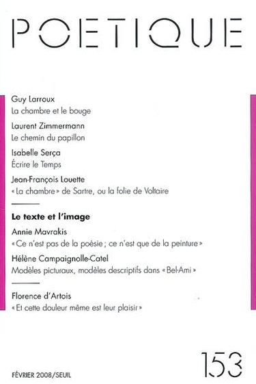 Couverture de Poétique, n° 153