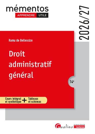 Couverture de Droit administratif général : cours intégral et synthétique + tableaux et schémas : 2026-2027