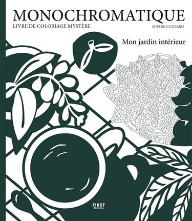 Couverture de Mon jardin intérieur : livre de coloriage monochromatique