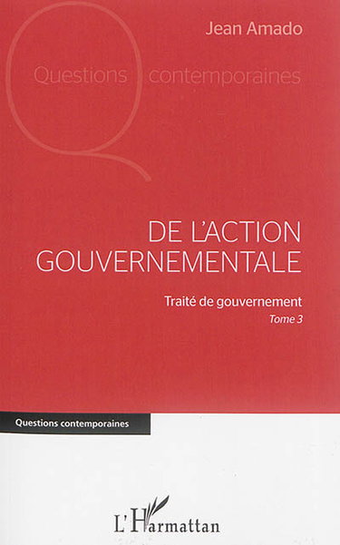Couverture de Traité de gouvernement. Vol. 3. De l'action gouvernementale
