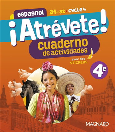 Couverture de Atrévete ! espagnol 4e, A1-A2, cycle 4 : cuaderno de actividades