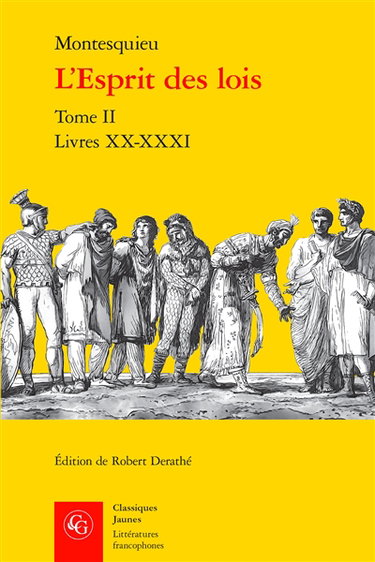 Couverture de L'esprit des lois. Vol. 2. Livres XX-XXXI