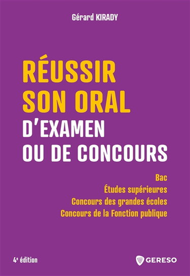 Couverture de Réussir son oral d'examen ou de concours : bac, études supérieures, concours des grandes écoles, concours de la fonction publique