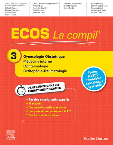 Couverture de Ecos : la compil'. Vol. 3. Gynécologie, obstétrique, médecine interne, ophtalmologie, orthopédie, traumatologie