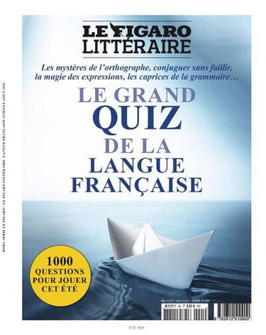Couverture de Le grand quiz de la langue française : les mystères de l'orthographe, conjuguer sans faillir, la magie des expressions, les caprices de la grammaire... : 1.000 questions pour jouer cet été