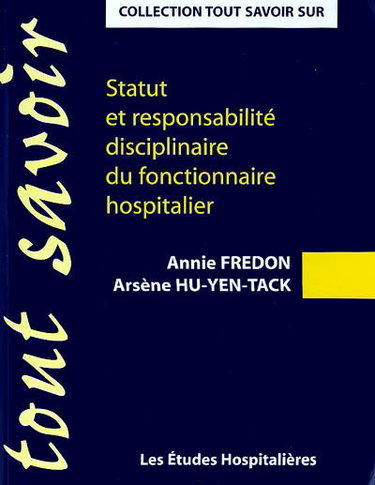 Couverture de Statut et responsabilité disciplinaire du fonctionnaire hospitalier