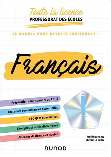 Couverture de Français : toute la licence professorat des écoles : le manuel pour devenir enseignant !