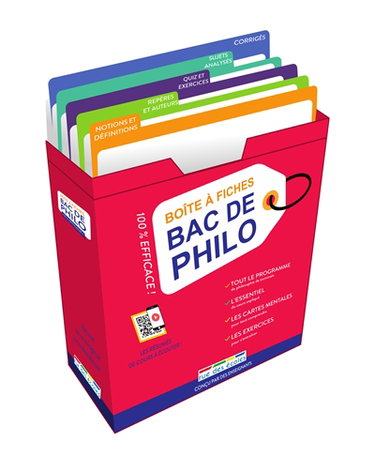 Couverture de Boîte à fiches bac de philo : 100 % efficace ! : 80 fiches pour réussir l'épreuve !