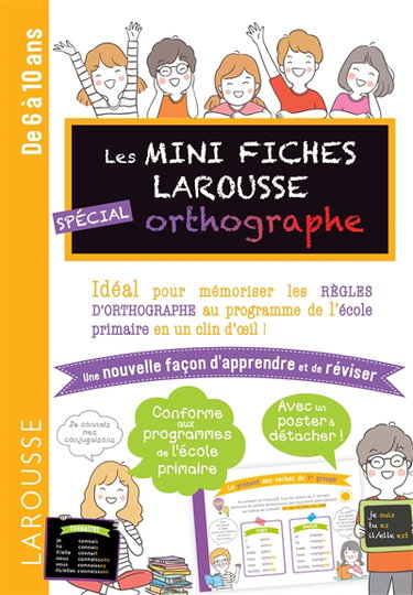 Couverture de Mes mini-fiches Larousse spécial orthographe : de 7 à 11 ans